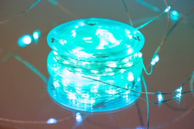 LED sicim ışıkları. Parti Noel süsleme ışıkları. Noel ışıklarını kapat.