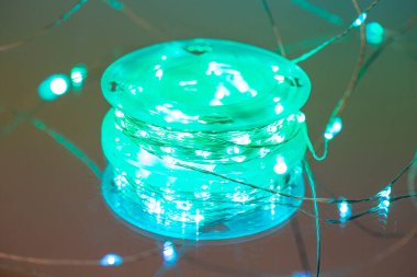 LED sicim ışıkları. Parti Noel süsleme ışıkları. Noel ışıklarını kapat.