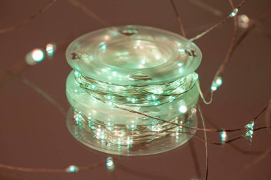 LED sicim ışıkları. Parti Noel süsleme ışıkları. Noel ışıklarını kapat.