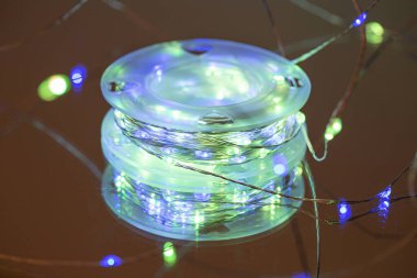 LED sicim ışıkları. Parti Noel süsleme ışıkları. Noel ışıklarını kapat.