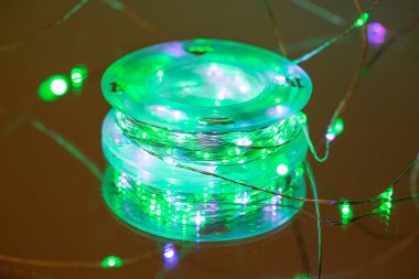 LED sicim ışıkları. Parti Noel süsleme ışıkları. Noel ışıklarını kapat.