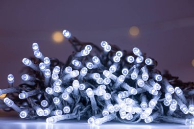 LED sicim ışıkları. Parti Noel süsleme ışıkları. Noel ışıklarını kapat.