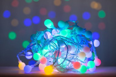 LED sicim ışıkları. Parti Noel süsleme ışıkları. Noel ışıklarını kapat.