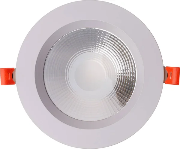 Led Cob Ljus Platt Led Lampa Isolerad Med Vit Bakgrund — Stockfoto