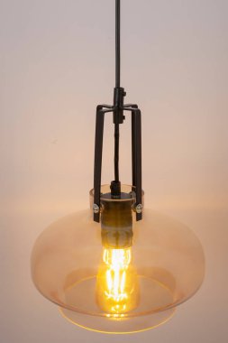 Pendant Light Set beyaz arkaplanda izole edildi. Arka planda izole edilmiş modern avize