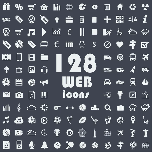 Grande coleção de ícones web — Vetor de Stock