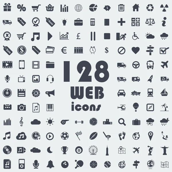 Gran colección de iconos web — Vector de stock