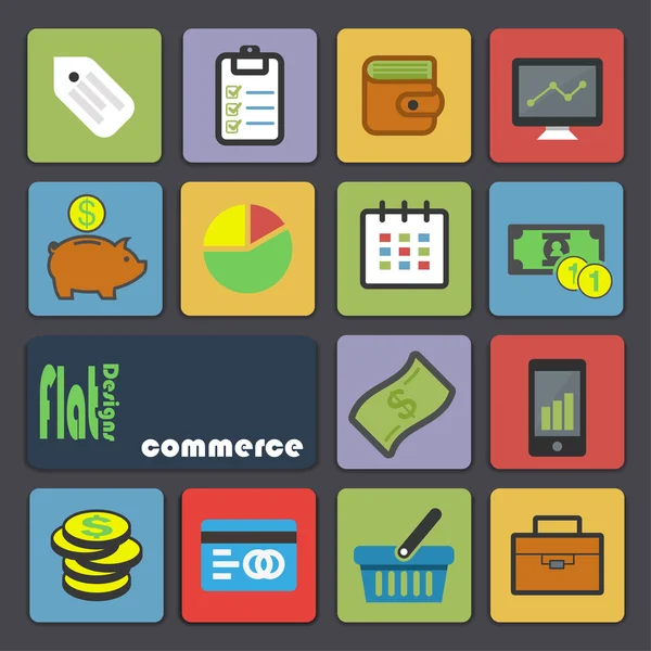 Icons for Commerce. — Stock Vector