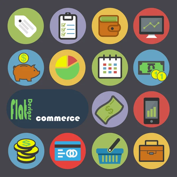 Icons for Commerce. — Stock Vector