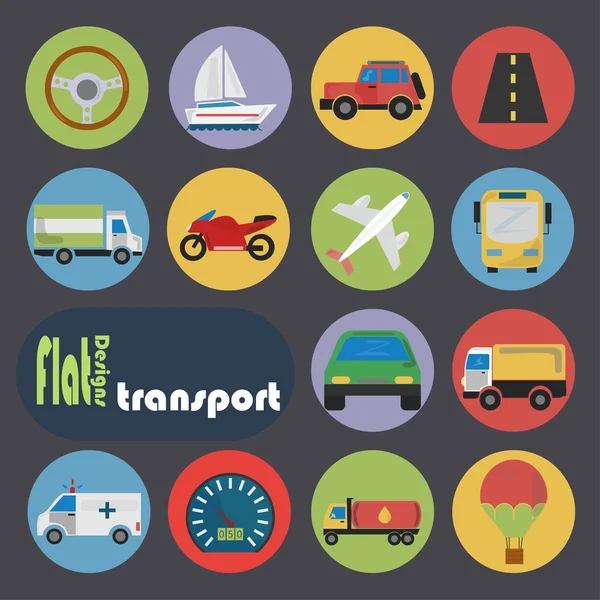 Conjunto de ícones para transporte — Vetor de Stock