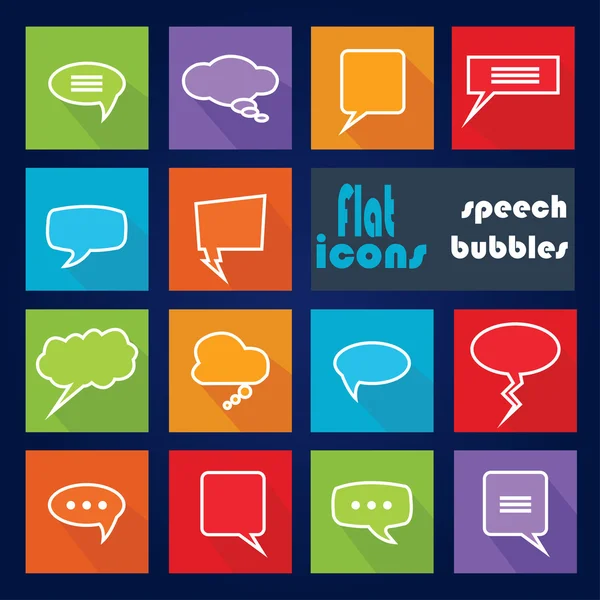 Icon set  for Speech Bubbles — Stock Vector