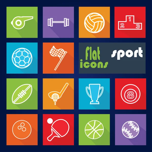 Pictogrammen voor sport. — Stockvector