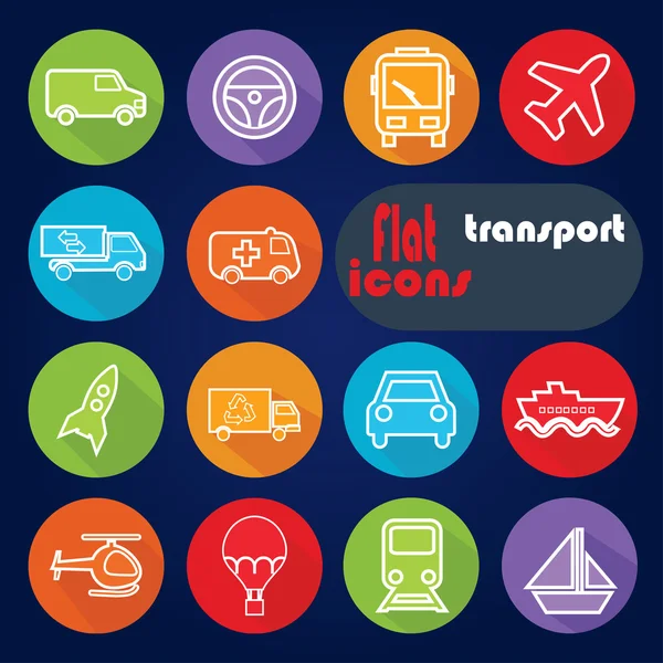 Icône fixée pour les transports — Image vectorielle