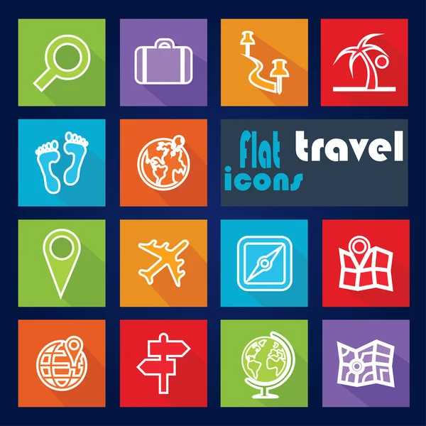 Icon set for Travel — Stock Vector