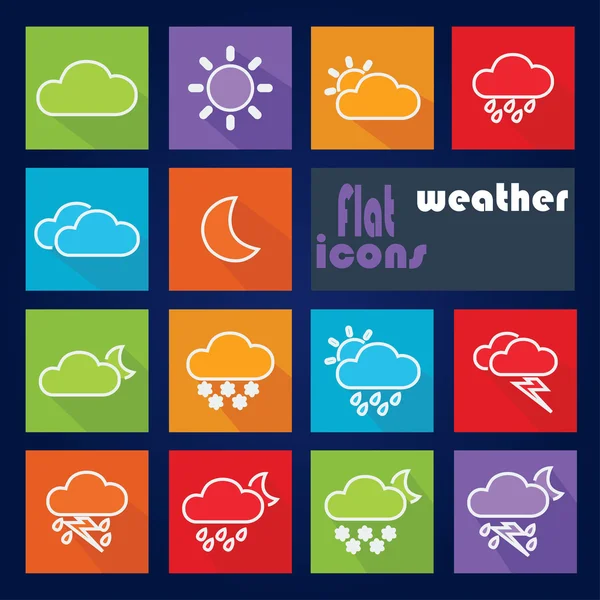 Icon set for Weather — Stock Vector