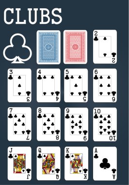 Poker seti - kulüpler