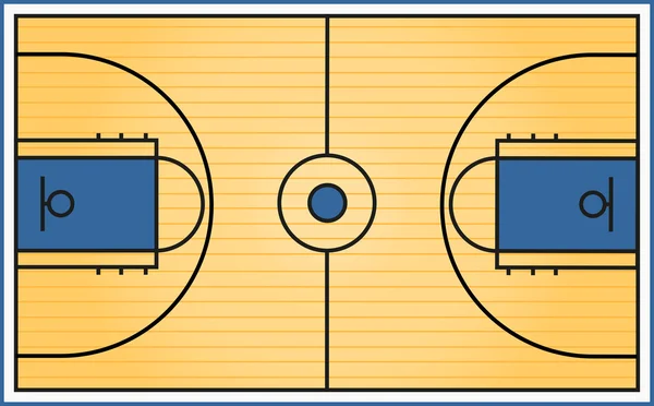 Cancha de baloncesto. — Vector de stock