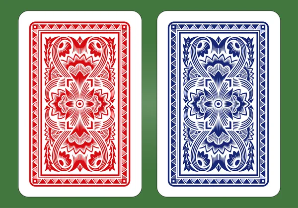 Spielkarten zurück Designs. — Stockvektor