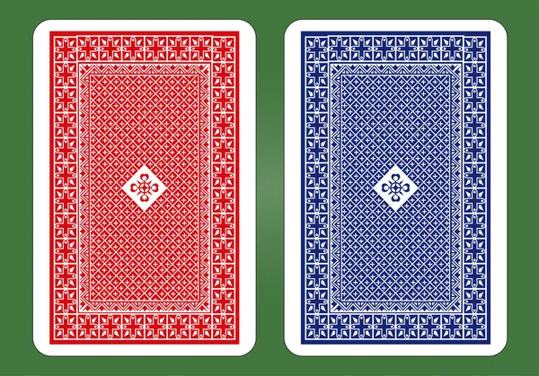 Jogando desenhos de cartas para trás. — Vetor de Stock