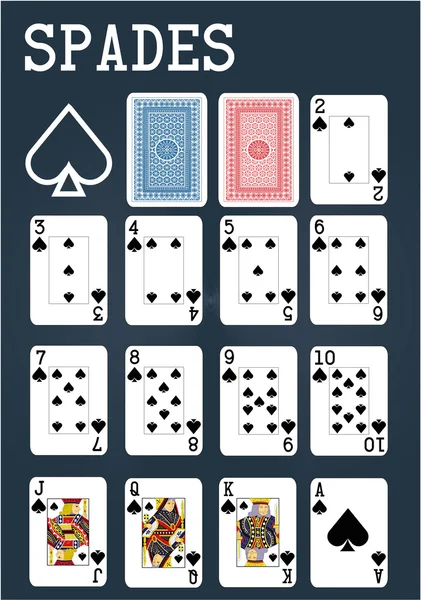 Pokerset - Pik — Stockvektor