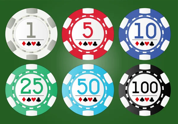 Pokerchips. — Stockvektor