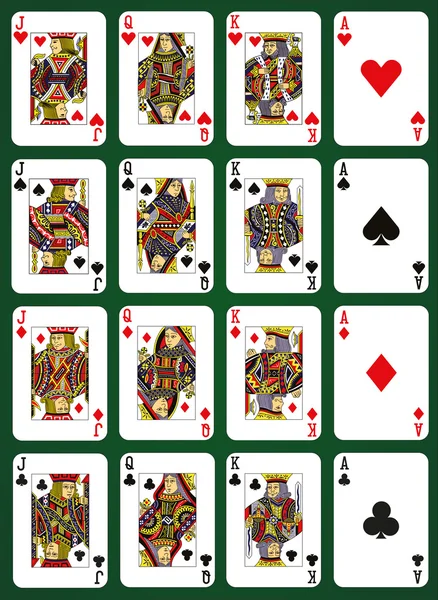 Poker kaarten — Stockvector