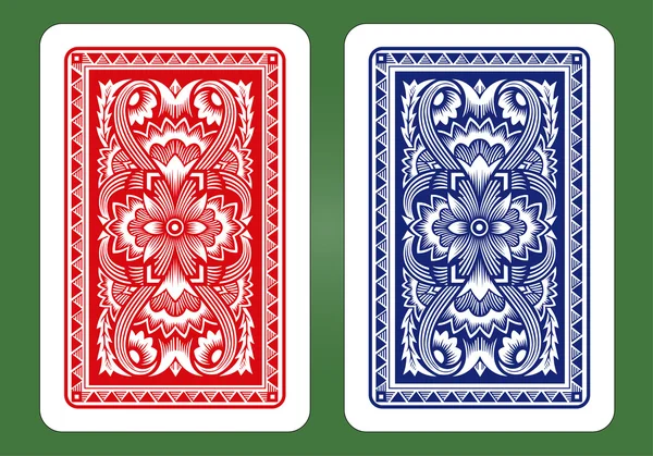 Jogando desenhos de cartas para trás. Ilustrações De Stock Royalty-Free