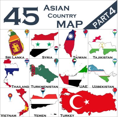 Asya ülke haritaları