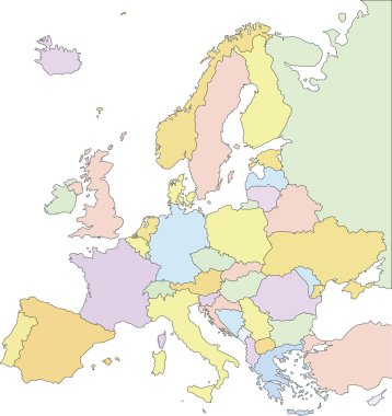 Avrupa siyasi Haritası.