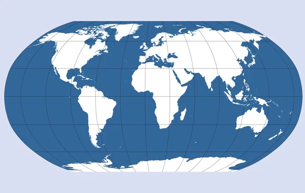 Robinson projection of the world — Stock Vector