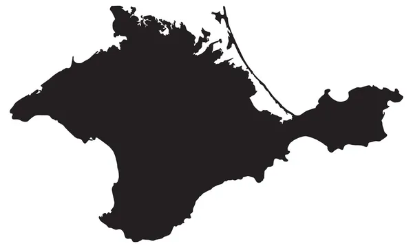 Península de Crimea mapa — Vector de stock