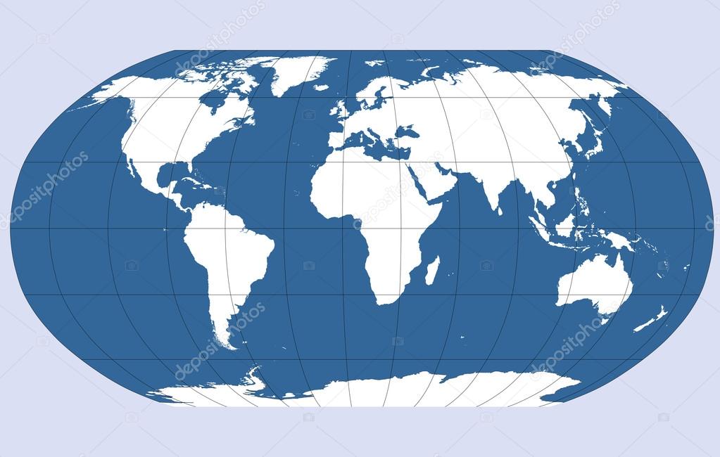 Robinson projection of the world