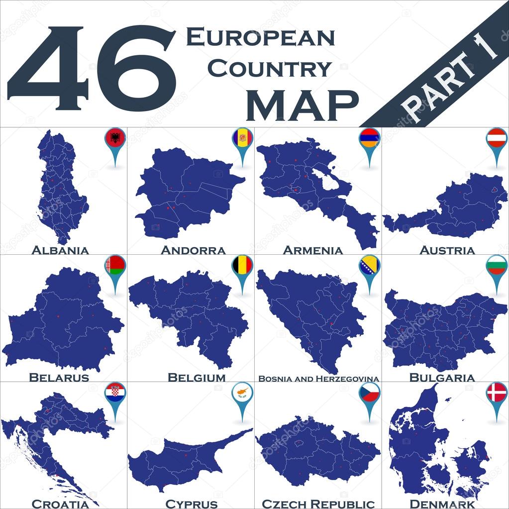 Maps of European country