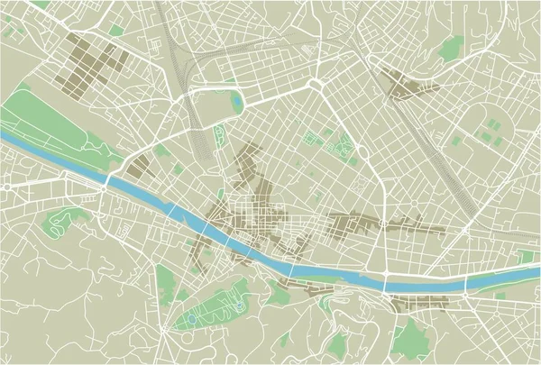 Floransa Nın Iyi Organize Edilmiş Katmanlı Vektör Şehir Haritası — Stok Vektör