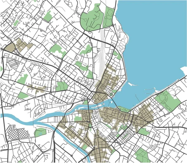 Mapa Colorido Cidade Vetorial Genebra — Vetor de Stock