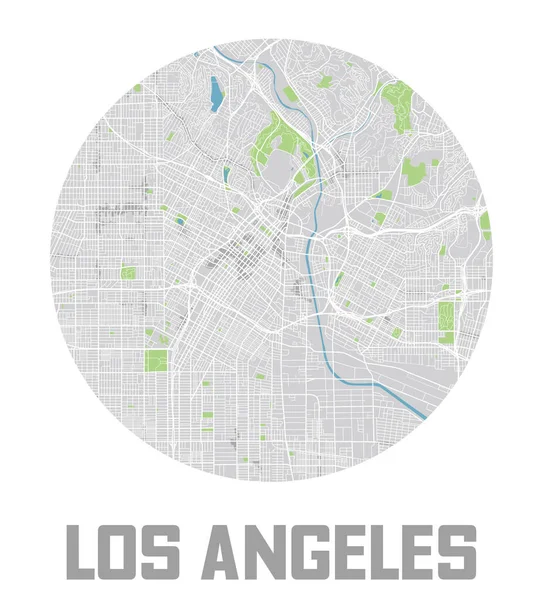 Minimalista Icono Mapa Los Ángeles — Archivo Imágenes Vectoriales