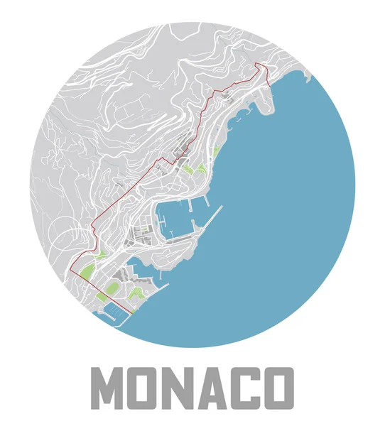 Icona Minimalista Della Mappa Monaco — Vettoriale Stock