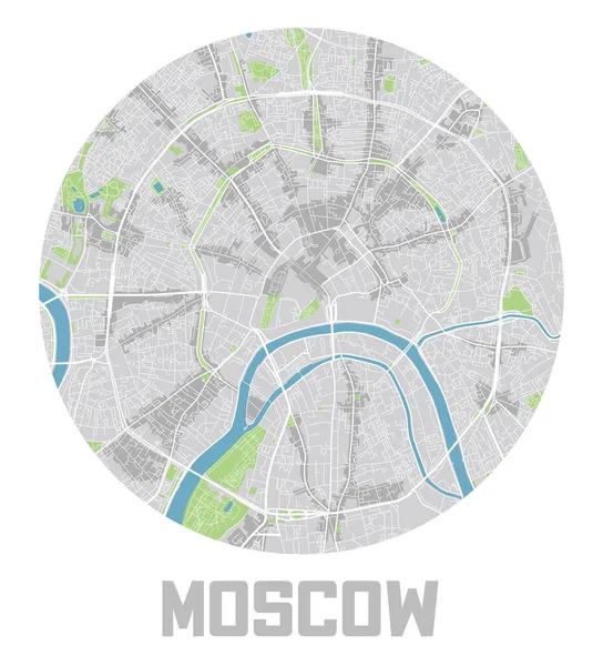 Icono Minimalista Mapa Moscú — Vector de stock