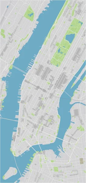 Mapa Cidade Vetores Nova York Com Camadas Separadas Bem Organizadas — Vetor de Stock