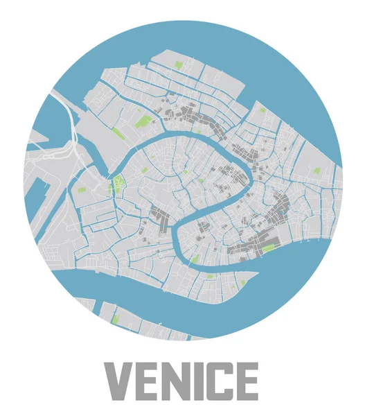 Minimalistyczna Ikona Miasta Wenecja — Wektor stockowy