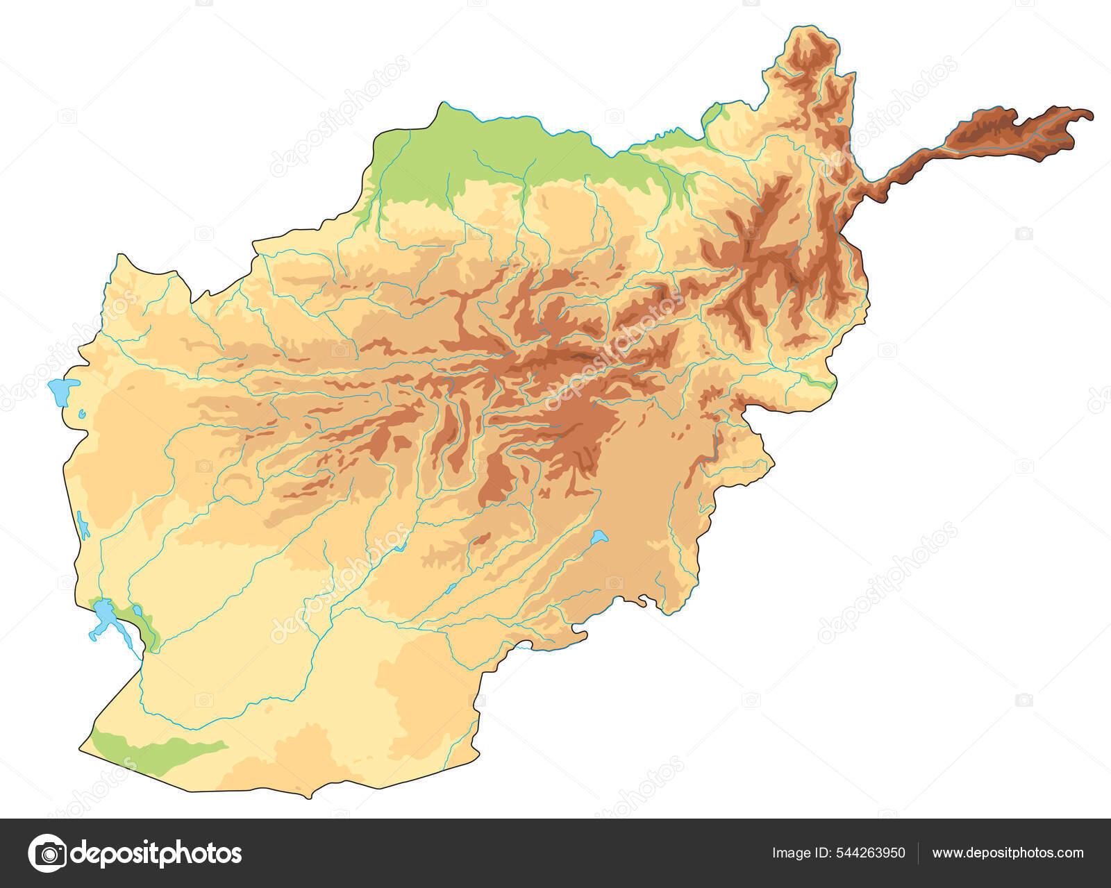 Mapa de portugal altamente detalhado com capital de bandeira e