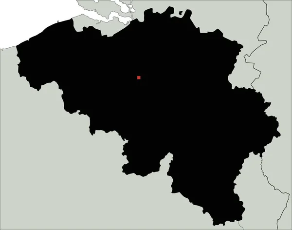 Силуетна Карта Бельгії — стоковий вектор