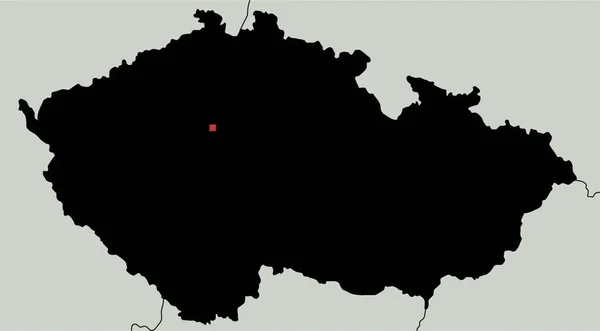 チェコ共和国地図シルエット — ストックベクタ