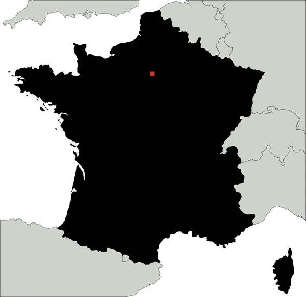 Carte France Silhouette Très Détaillée — Image vectorielle