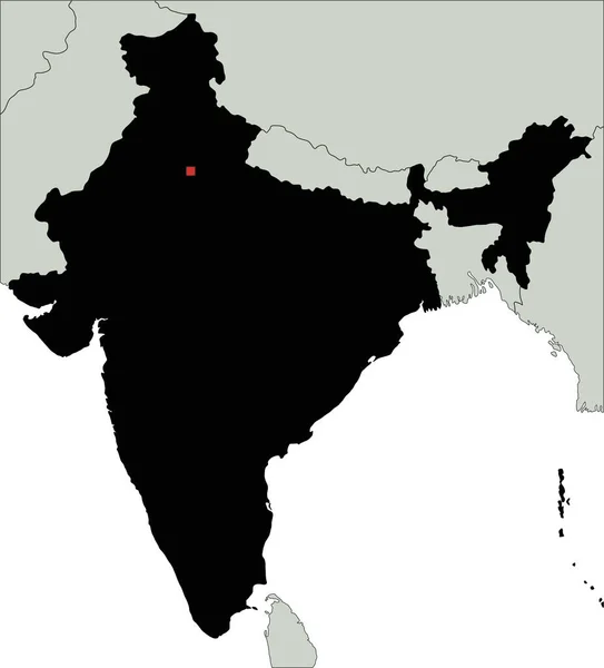 Εξαιρετικά Λεπτομερής Ινδία Silhouette Χάρτη — Διανυσματικό Αρχείο