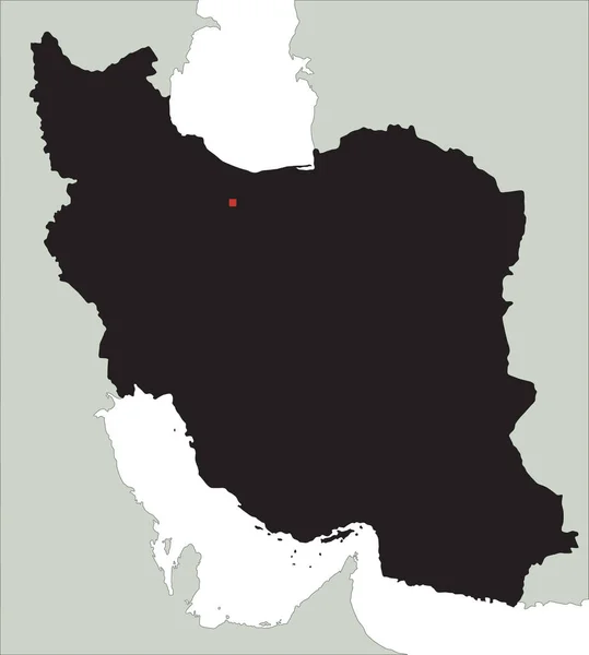 Εξαιρετικά Λεπτομερής Χάρτης Silhouette Ιράν — Διανυσματικό Αρχείο
