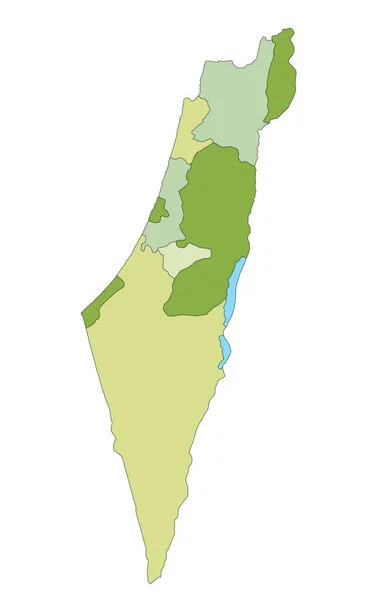 Mapa Político Editable Altamente Detallado Con Capas Separadas Israel — Vector de stock