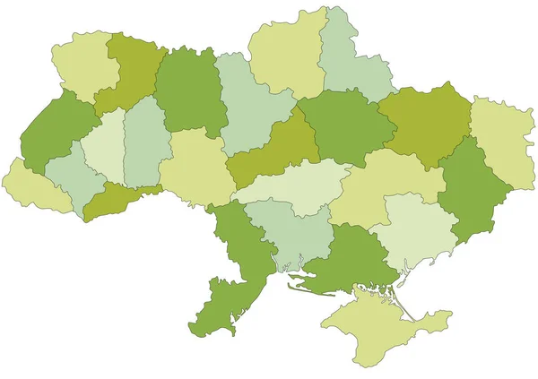 Carte Politique Modifiable Très Détaillée Avec Des Couches Séparées Ukraine — Image vectorielle