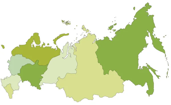 Vysoce Podrobná Upravitelná Politická Mapa Oddělenými Vrstvami Rusko — Stockový vektor