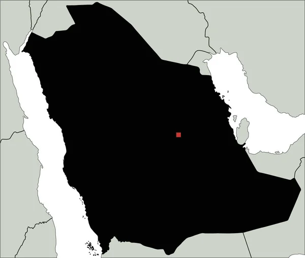 Mappa Dettagliata Saudi Arabia Silhouette — Vettoriale Stock